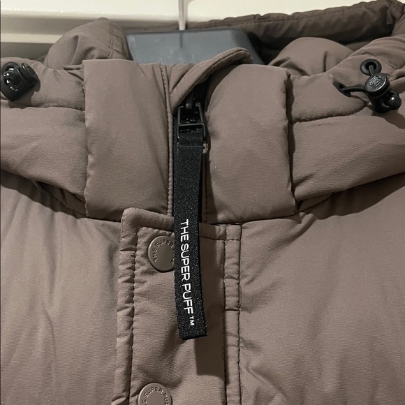 Aritzia Super Puff Mid Jacket Women’s Small EUC color Stone Taupe - Picture 3 of 16